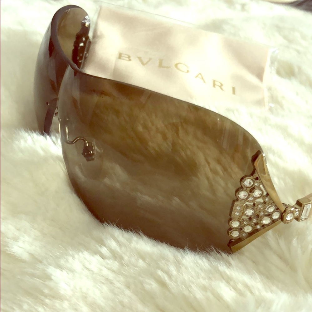 Bvlgari white diamond sunglasses